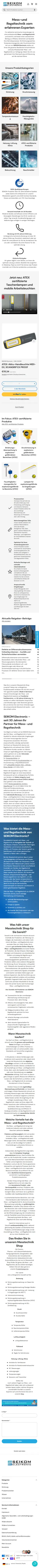 Industrie-Onlineshop — Mobile-Ansicht der Live-Site