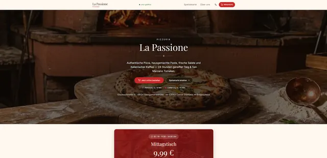 La Passione Pizzeria — Astro-Referenz